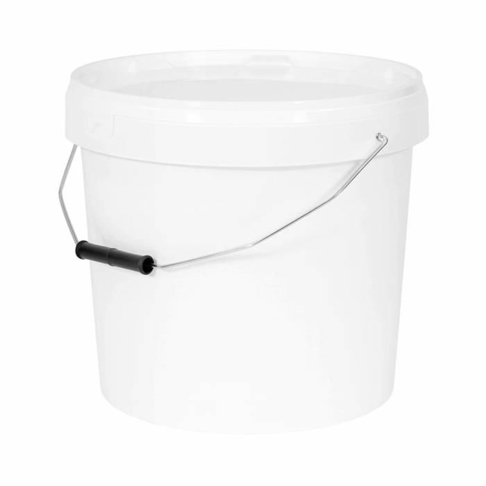 12.7L Round White Bucket