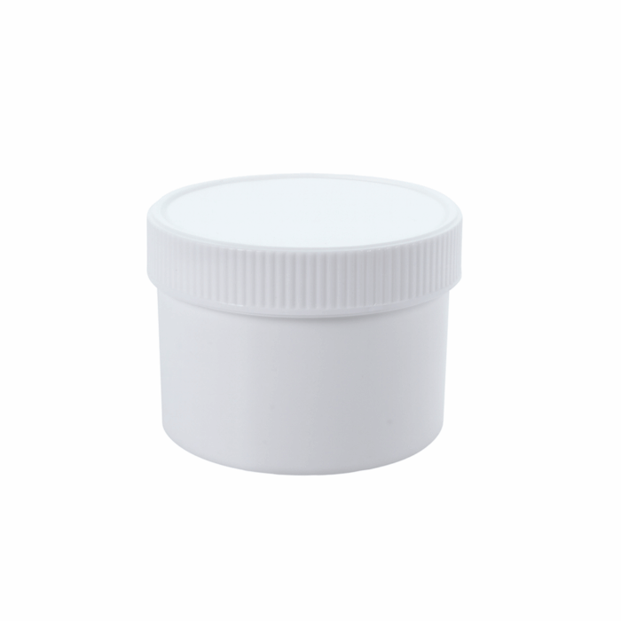 150ml White Plastic Jar with Screw Cap