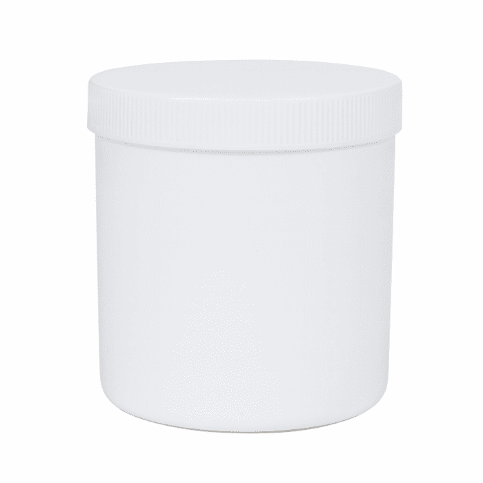 1750ML White Plastic Jar with Screw Cap