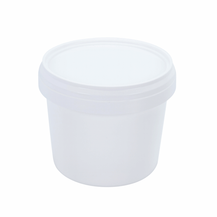 1L Round White Bucket w/ No Handle