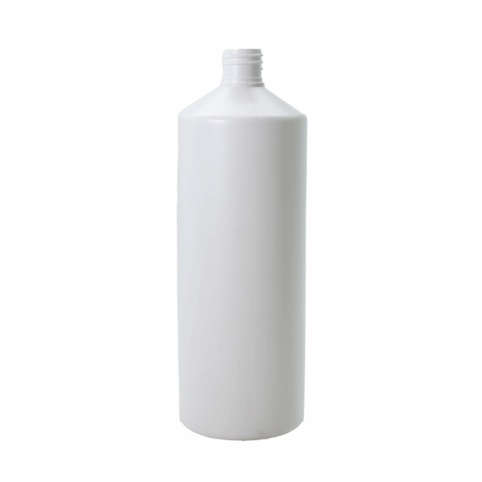 1L White Standard Plastic Bottle (28mm Neck)