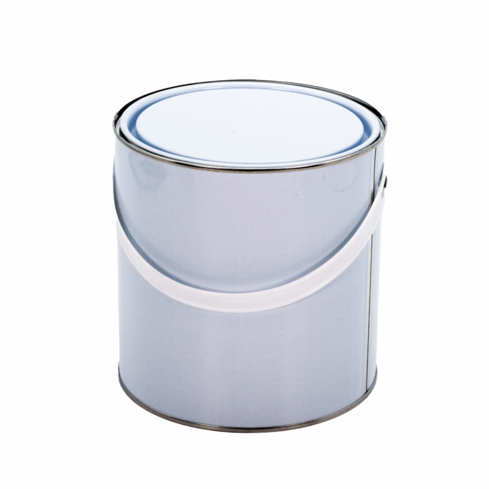 2.5L White Lever Lid Tin with Plain Interior