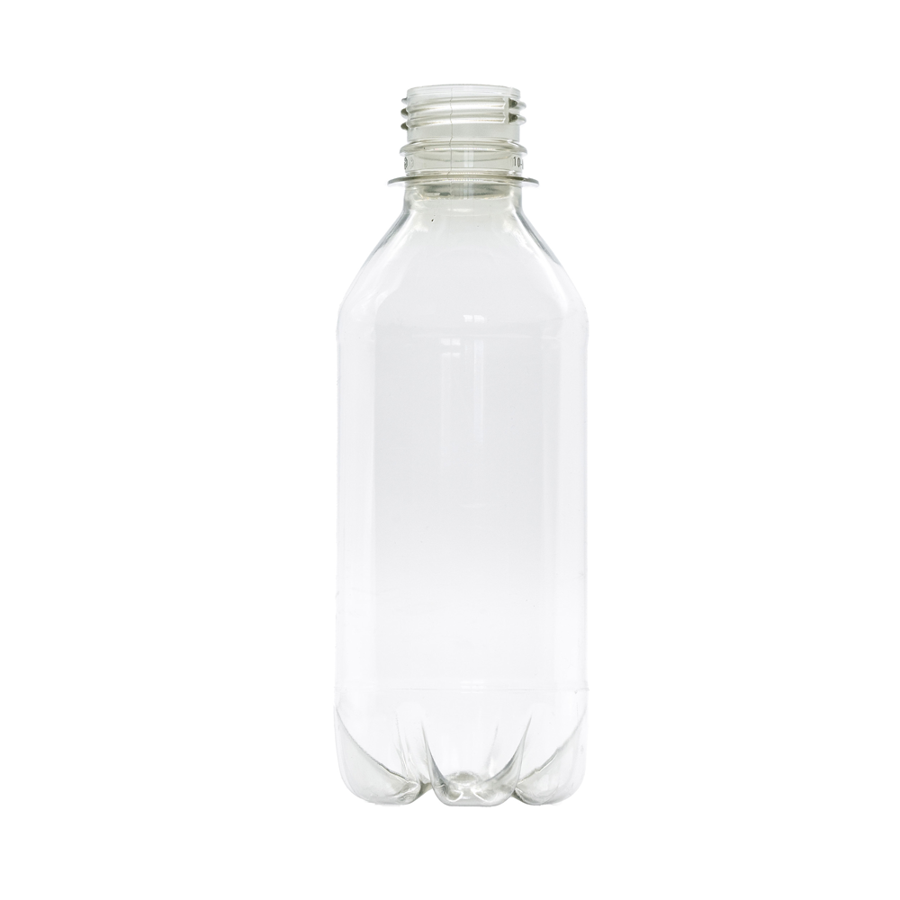 250ml Clear Round rPET Bottle – 28mm Neck (Pallet)