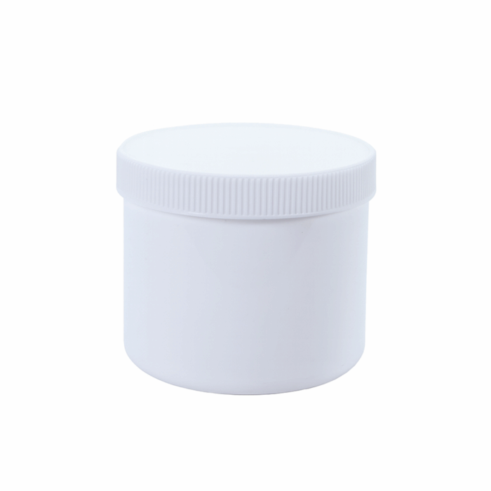 250ml White Plastic Jar with Screw Cap