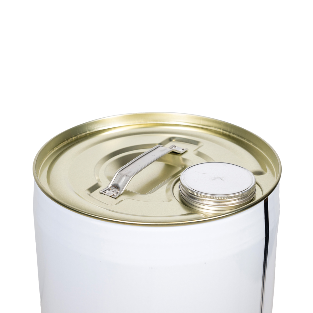 25L White Tight-Head Tinplate Drum with 59mm Neck - Image 2