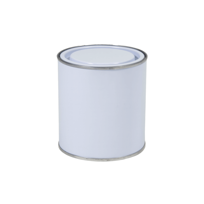 500ml White Lever Lid Tin with Plain Interior