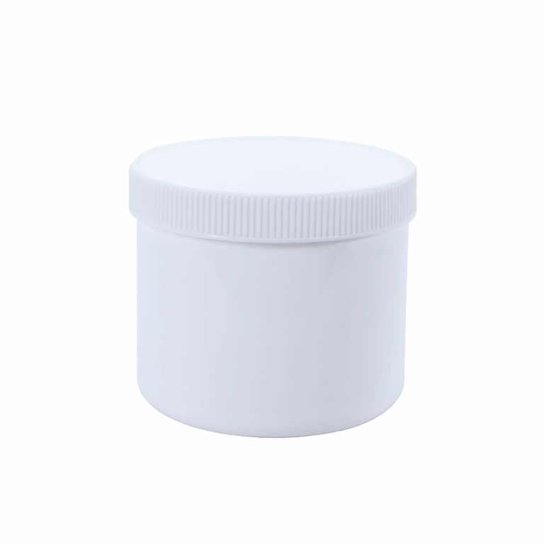 500ml White Plastic Jar with Screw Cap