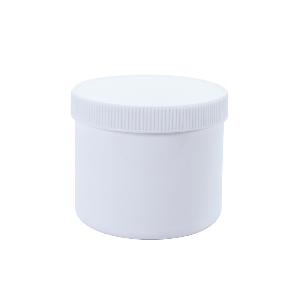 500ml White Plastic Jar with Screw Cap