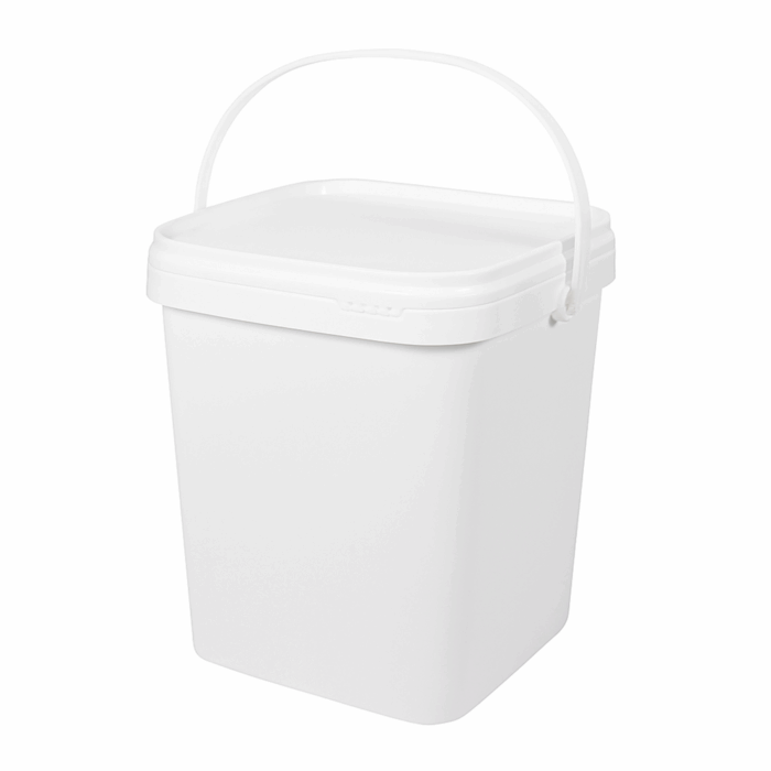 5L Square White Bucket