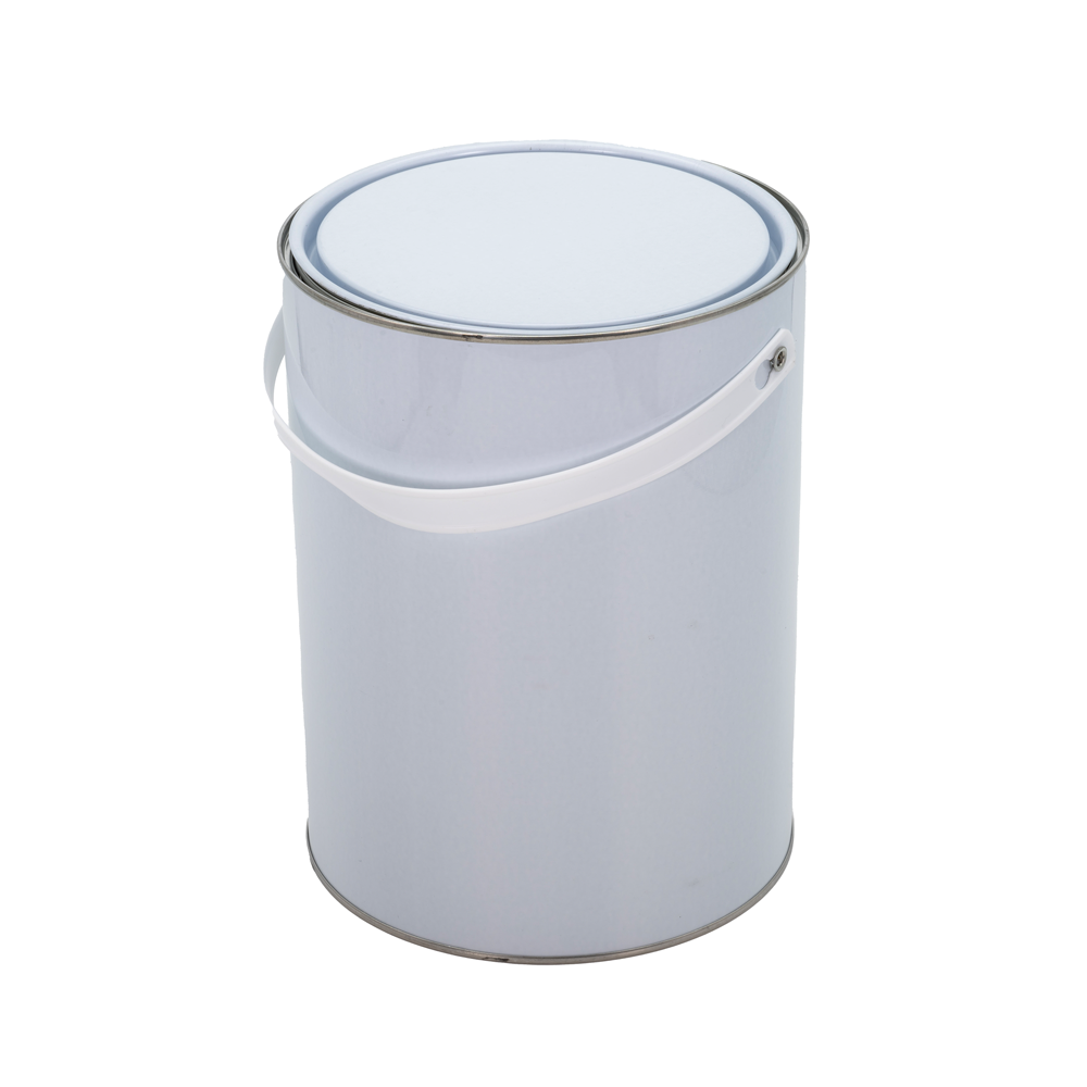 5L White Lever Lid Tin with Plain Interior - Image 2