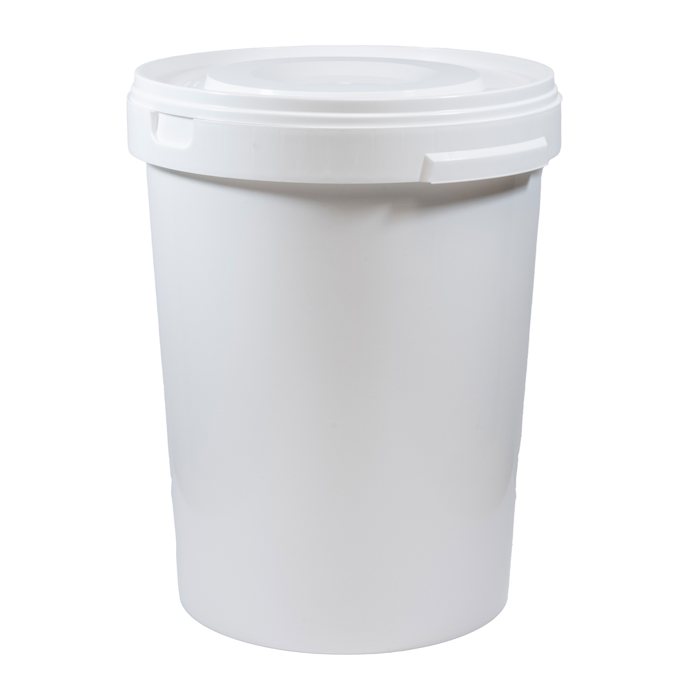 60L Round White Bucket