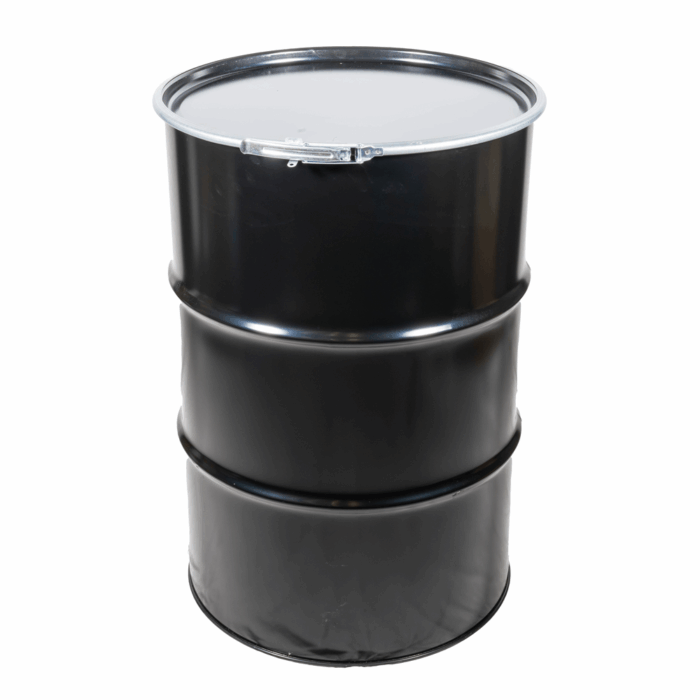 205L Black UN Approved Open Top Drum