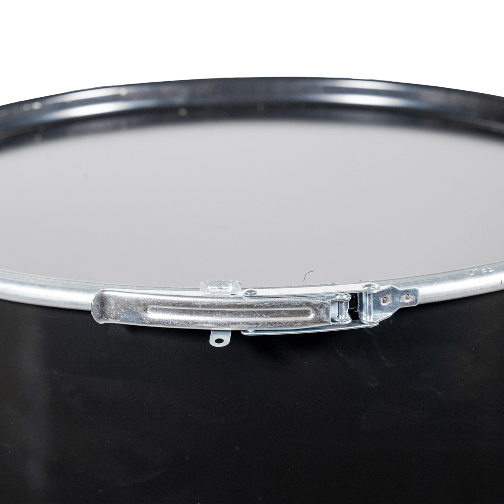 205L Black UN Approved Open Top Drum - Image 2