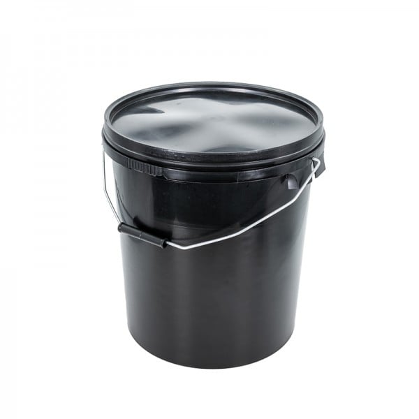 20L Round Black Bucket