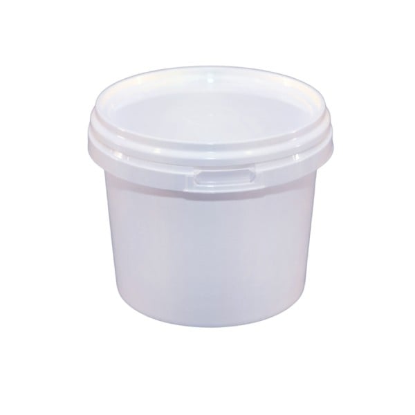 1L Round White Bucket - No Handle