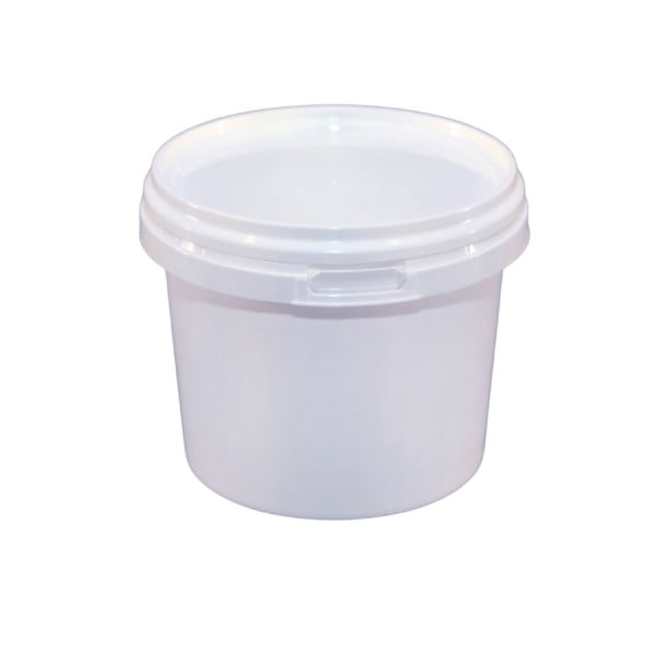 1L Round White Bucket - No Handle