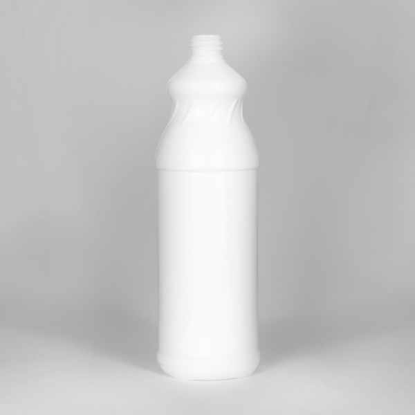 1L White Swirl Plastic Bottle