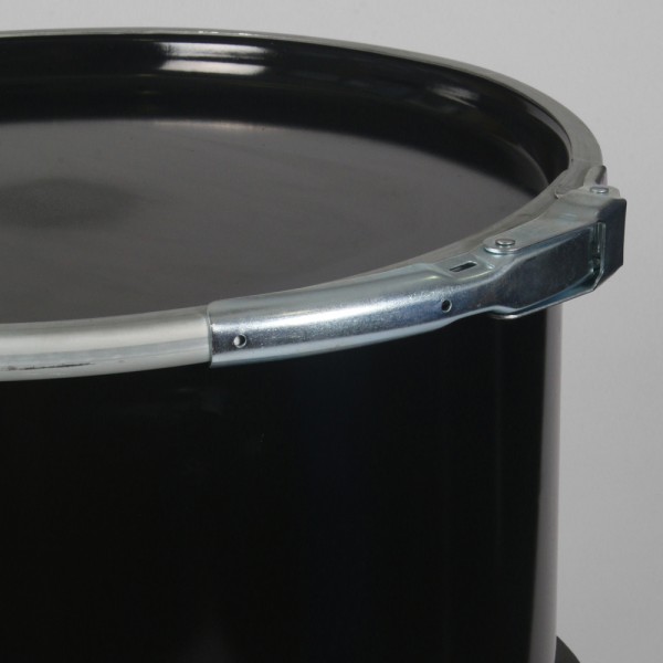 210L Black Straight Sided Drum W/Lacquered Interior
